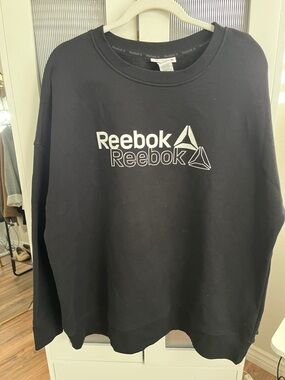 Reebok Black Sweatshirt with White Logo